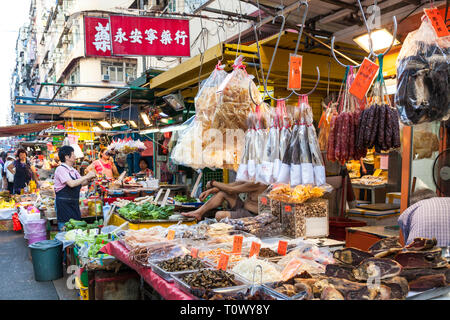 Markt in Kowloon, Hong Kong Stockfoto