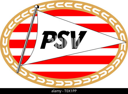Logo der niederländische Fußball Team PSV Eindhoven - Niederlande. Stockfoto