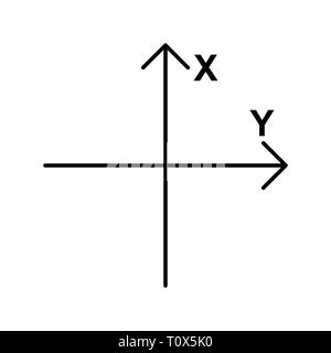 Abbildung: Symbol der Achse Stockfoto