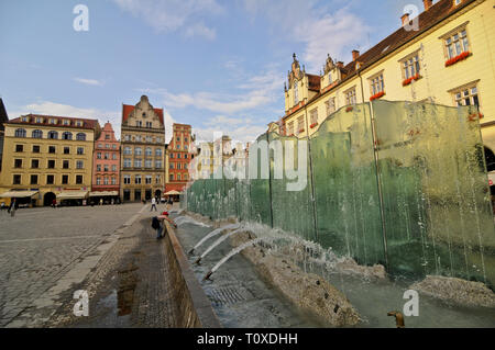 Zdrój Brunnen, Wroclaw, Polen Stockfoto