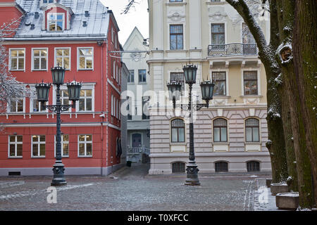 Laternen in Riga, Lettland Stockfoto