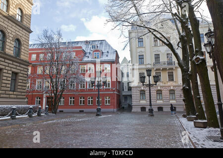 Laternen in Riga, Lettland Stockfoto