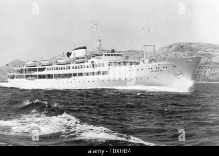 Transport/Verkehr, Navigation, Dampfschiff, jugoslawischen Cruiser "Jedinstvo", Aussicht, Postkarte, 1960er Jahre, Additional-Rights - Clearance-Info - Not-Available Stockfoto