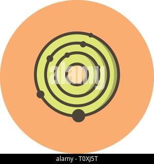 Abbildung: Sonnensystem Symbol Stockfoto