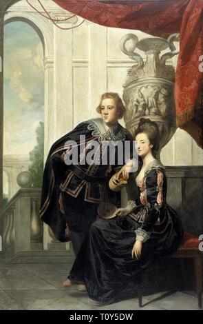 Sir Watkin Williams-Wynn und Lady Henrietta Williams-Wynn seine Frau, in der Maske Kostüm, c 1769. Schöpfer: Sir Joshua Reynolds. Stockfoto