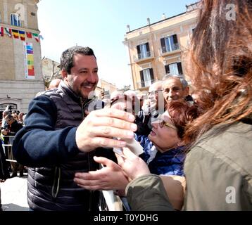 Foto Stefano Cavicchi - LaPressepolitica 22/03/2019 Matera - Italia Elezioni regionali Basilikata 2019, Matteo Salvini ein Matera Nella Foto Ministro Matteo Salvini Stockfoto