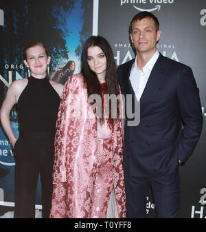 März 21, 2019 Mireille Enos, Esme Creed-Miles, Joel Kinnaman, an Prime Video präsentiert Prime Original Premiere von Hanna am Whitby Hotel in New York März 21, 2019 Quelle: Credit: RW/MediaPunch Stockfoto