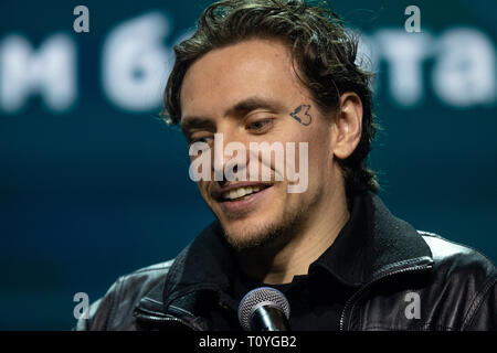 Moskau, Russland. 22. Mär 2019. Ballet Dancer Sergei Polunin am 2019 Moskau kulturellen Forum am zentralen Manezh Ausstellungshalle Credit: Nikolay Winokurow/Alamy leben Nachrichten Stockfoto