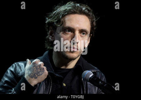 Moskau, Russland. 22. Mär 2019. Ballet Dancer Sergei Polunin am 2019 Moskau kulturellen Forum am zentralen Manezh Ausstellungshalle Credit: Nikolay Winokurow/Alamy leben Nachrichten Stockfoto