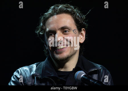 Moskau, Russland. 22. Mär 2019. Ballet Dancer Sergei Polunin am 2019 Moskau kulturellen Forum am zentralen Manezh Ausstellungshalle Credit: Nikolay Winokurow/Alamy leben Nachrichten Stockfoto