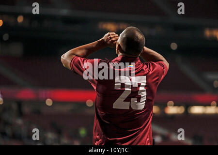 Wanda Metropolitano, Madrid, Spanien. 22 Mär, 2019. Internationaler Fußball-freundlich, Argentinien und Venezuela; Jose Salomon Rondon (Venezuela) feiert sein Ziel, die es 0-1 in der 6. Minute Credit: Aktion plus Sport/Alamy leben Nachrichten Stockfoto