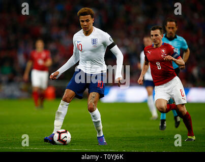 London, Großbritannien. 22. Mär 2019. Dele Alli von England bei der EM-Qualifikation zwischen England und der Tschechischen Republik im Wembley Stadion, London, England am 22. März 2019 Credit: Aktion Foto Sport/Alamy leben Nachrichten Stockfoto