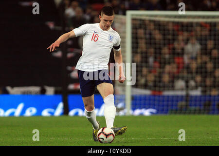 London, Großbritannien. 22 Mär, 2019. Declan Reis von England in Aktion. UEFA Euro 2020 Qualifikation, Gruppe A Match, England v Tschechische Republik im Wembley Stadion in London am Freitag, den 22. März 2019. Bitte beachten Sie die Bilder sind nur für den redaktionellen Gebrauch bestimmt. EDITORIAL NUR VERWENDEN. pic von Steffan Bowen/Andrew Orchard sport Fotografie/Alamy Live news Credit: Andrew Orchard sport Fotografie/Alamy leben Nachrichten Stockfoto