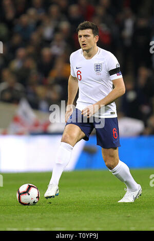 London, Großbritannien. 22 Mär, 2019. Harry Maguire von England während der UEFA EURO 2020 Qualifikation Gruppe ein Match zwischen England und der Tschechischen Republik im März im Wembley Stadion in London, England 22 2019. (Foto von Matt Bradshaw/phcimages.com) Credit: PHC Images/Alamy leben Nachrichten Stockfoto