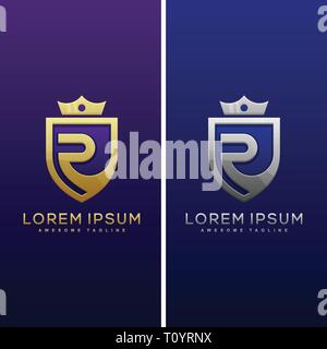Luxus Buchstabe R Konzeption Illustration Vektor Design vorlage. Geeignet für kreative Industrie, Multimedia, Entertainment, Ausbildungen, Shop, und alle rela Stock Vektor