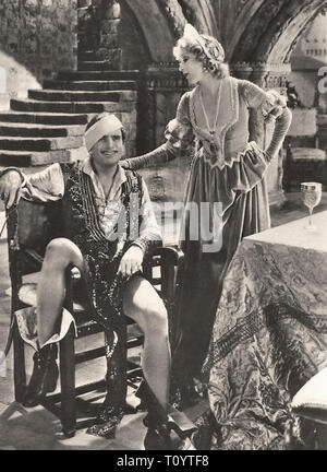 Fotografische Porträt von Douglas Fairbanks, Mary Pickford in Der Widerspenstigen Zähmung - Stummfilmzeit Stockfoto