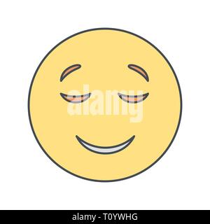 Abbildung: Ruhe Emoji Symbol Stockfoto
