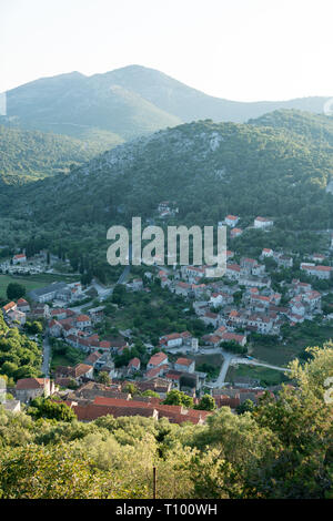 Blick über Stadt, Lastovo Lastovo Kroatien Stockfoto