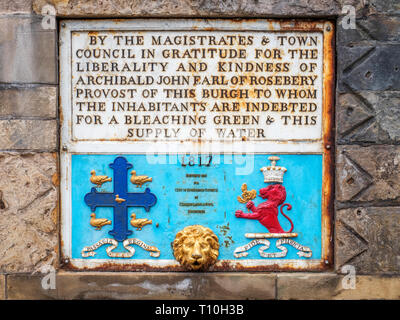 Rosebery Brunnen Wand brunnen an der Mautstelle South Queensferry Edinburgh Schottland Stockfoto