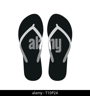 Flip Flops einfache Piktogramm auf einem weißen Hintergrund Vektor-illustration EPS 10 isoliert Stock Vektor