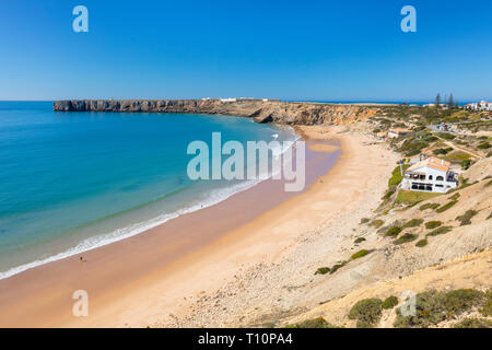 Mareta Beach Sagres Strand Praia da mareta Sagres Algarve Portugal EU Europa Stockfoto