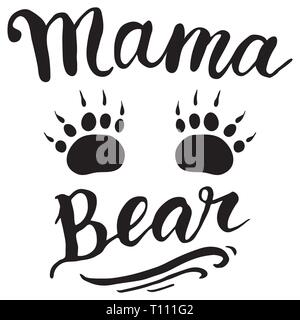 Vektor Grußkarte für Geschenkanhänger Dekor. Mama Bär Stock Vektor