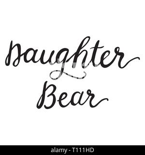 Vektor Grußkarte für Geschenkanhänger Dekor. Tochter tragen Stock Vektor