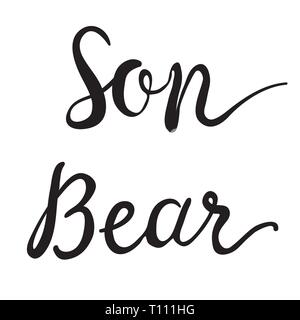 Vektor Grußkarte für Geschenkanhänger Dekor. Sohn gebären Stock Vektor