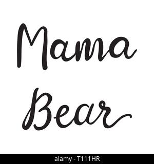 Vektor Grußkarte für Geschenkanhänger Dekor. Mama Bär Stock Vektor