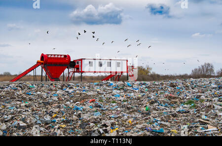 In modernen Abfall Gefährliche Recyclinganlage und Lagerung Stockfoto