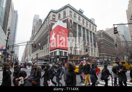 Die Weltgrößte Flaggschiff Macy's Department Store, 151 West 34th Street New York, NY 10001 Stockfoto