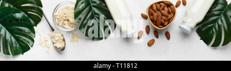 Mandelmilch Konzept Stockfoto