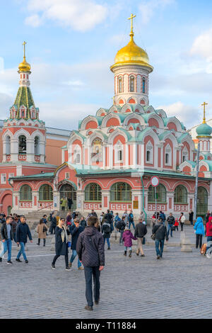 Moskau, Russland - 30. September 2018: Das Gebäude der Christlich-orthodoxen Kirche in Moskau Stockfoto