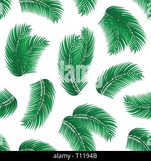 Palm Blätter nahtlose Muster. Stock Vektor