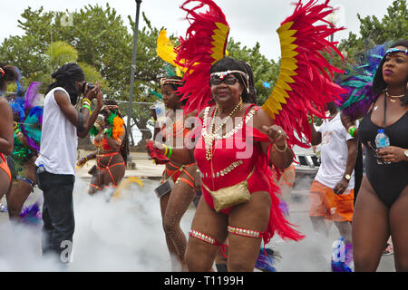 Karneval Kostüm in Scarborough Tobago Stockfoto