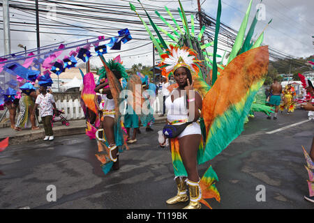 Karneval Kostüm in Scarborough Tobago Stockfoto