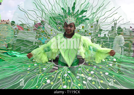 Karneval Kostüm in Scarborough Tobago Stockfoto