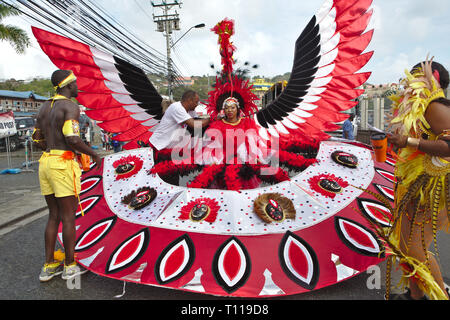 Karneval Kostüm in Scarborough Tobago Stockfoto