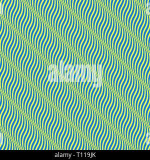 Wellenförmige Muster mit optische Illusion von Bewegung. Op Art Hintergrund Stock Vektor