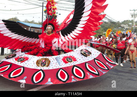 Karneval Kostüm in Scarborough Tobago Stockfoto