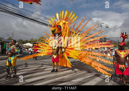 Karneval Kostüm in Scarborough Tobago Stockfoto