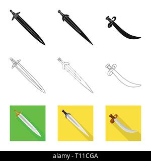 Langschwert, Macht, Kampf, Krieger, Griff, krummsäbel, Militär, Eroberer, Piraten, alt, Stahl, Silber, Mord, antike, Ornament, Ritter, Soldat, Gravieren, lange, Spiel, Rüstung, Sharp, Messer, Schwert, Dolch, Messer, Waffen, Sabre, mittelalterliche, Set, Vector, Icon, Illustration, isoliert, Sammlung, Design, Element, Grafik, Zeichen, Vektor, Vektoren, Stock Vektor
