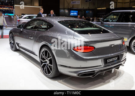 Genf, Schweiz - 5. MÄRZ 2019: Startech Bentley Continental GT Auto auf dem 89. Internationalen Automobilsalon in Genf präsentiert. Stockfoto