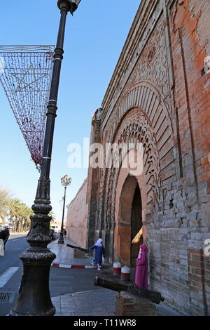 Bab Agnaou, Kasbah, Medina, Marrakesch, Marrakesh-Safi region, Marokko, Nordafrika Stockfoto