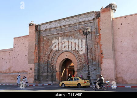 Bab Agnaou, Kasbah, Medina, Marrakesch, Marrakesh-Safi region, Marokko, Nordafrika Stockfoto