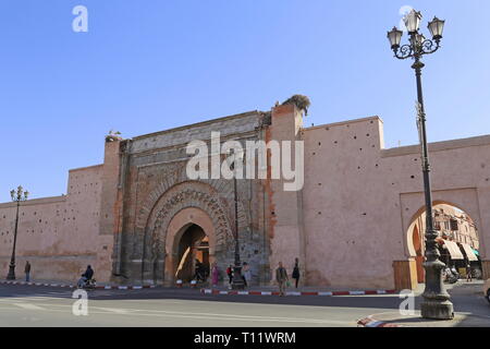 Bab Agnaou, Kasbah, Medina, Marrakesch, Marrakesh-Safi region, Marokko, Nordafrika Stockfoto