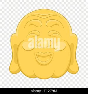 Budha Kopf Symbol, Cartoon-Stil Stock Vektor