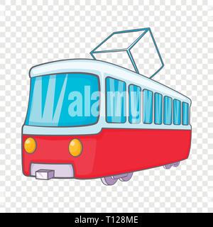 Straßenbahn-Symbol im Comic-Stil Stock Vektor