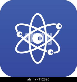 Die Moleküle der Atom Symbol digital Blau Stock Vektor