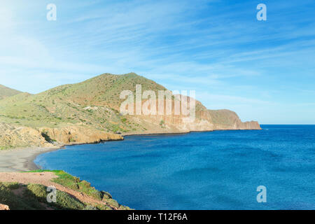 Die genoveses Strand Spanien Cabo de Gata Naturpark, Playa de Los Genoveses Stockfoto